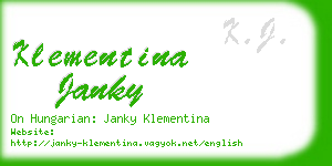 klementina janky business card